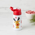 12 Oz Insulated Reindeer Water Bottle