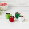 Holiday Mini Moscow Mule Mug Shot Glasses, Set Of 4