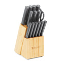 Tomodachi Natural Harvest Slate 15 Piece Cutlery Block Set