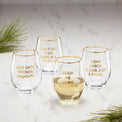 Dear Santa Stemless Wine Glasses, Set of 4