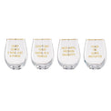 Dear Santa Stemless Wine Glasses, Set of 4