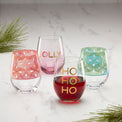 Jolly Ombre Stemless Wine Glasses, Set of 4