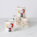 Snoopy Christmas Mugs, Set of 4