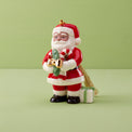 African American Santa With Pickle Ornament