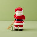 African American Santa With Pickle Ornament