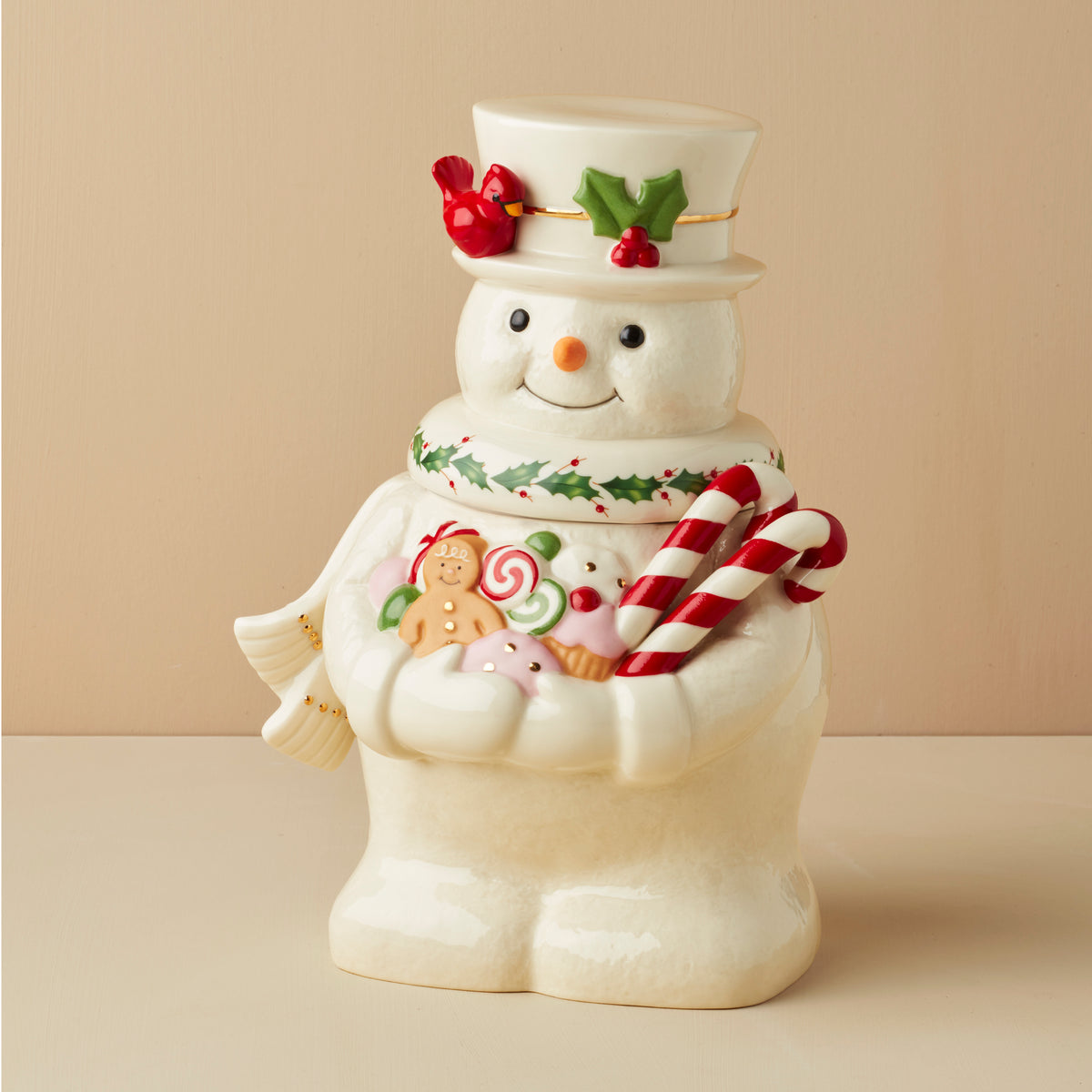 Happy Holly Days Snowman Cookie Jar – Lenox Corporation