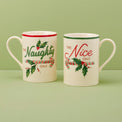 Holiday Naughty & Nice Mugs, Set of 2