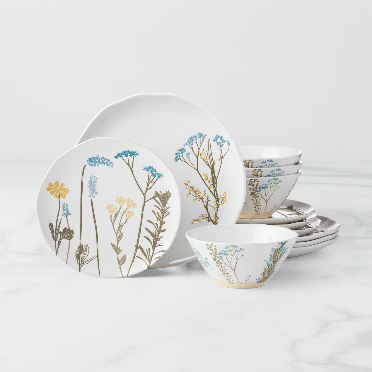 Wildflowers 12 Piece Dinnerware Set Lenox Corporation