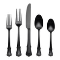 James Street Satin Black 20 Piece Flatware Set