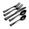 James Street Satin Black 20 Piece Flatware Set