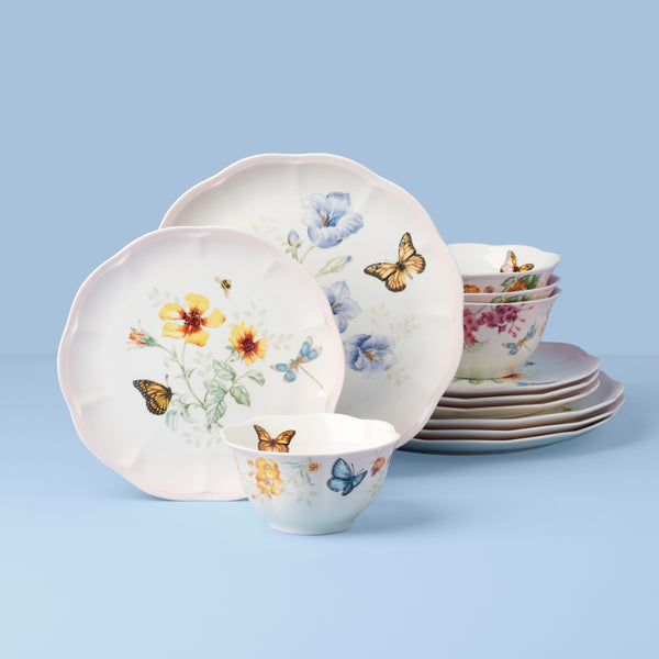 Novogratz Pink Butterfly Summer Melamine on sale Bowls & Plates Set