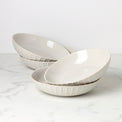 French Perle Scallop Dinner Bowls, Set of 4