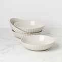 French Perle Scallop Pasta Bowls, Set of 4