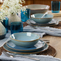 Organic Shades 12-Piece Dinnerware Set, Slate Blue