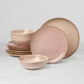 Organic Shades 12-Piece Dinnerware Set, Clay