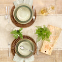 Organic Shades 12-Piece Dinnerware Set, Sage Green