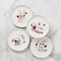 Snoopy Valentine's Day Accent Plates, Set of 4, Assorted