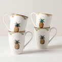 British Colonial Bamboo Mugs, Set of 4