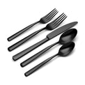 Ryder Satin Black 20-Piece Flatware Set