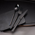 Ryder Satin Black 20-Piece Flatware Set