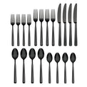 Ryder Satin Black 20-Piece Flatware Set