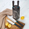 Keen Black Marble 5-Piece Cutlery Set