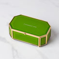 "I Treasure You" Green Jewelry Box