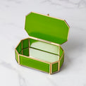 "I Treasure You" Green Jewelry Box