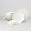 Roseto 12-Piece Dinnerware Set, White