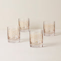 Tuscany Classics Gold Dust Double Old Fashioned Glasses , Set of 4