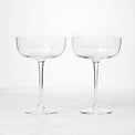 Winding Down & Cheering Up, Coupe Glasses, Set of 2