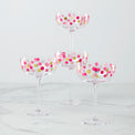 It's Raining Confetti Coupe Glasses, Set of 4