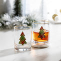 13 Oz Plaid Evergreen Tree DOF Glasses, Set Of 2