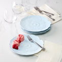 Butterfly Meadow Floral Accent Plates, Blue, Set of 4