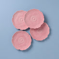 Butterfly Meadow Floral Set of 4 Accent Plates - Pink