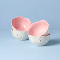 Butterfly Meadow Floral Dessert Bowls, Pink, Set of 4