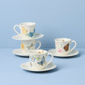 Butterfly Meadow Espresso Cup & Saucer, Set of 4