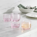 Tuscany Classics Stackable Short Glasses, Set of 4, Blush