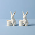 Wicker Creek Bunny Candle Holders, Set of 2