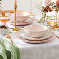 French Perle Scallop Blush 12-Piece Dinnerware Set