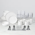 24 Seven 48-Piece Dinnerware, Flatware, Drinkware Bundle