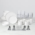 24 Seven 48-Piece Dinnerware, Flatware, Drinkware Bundle