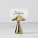 Gold Mushroom Placecard Holder