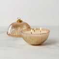 Gold Luster Glass Ornament Candle - Fireside