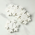 White Marble Snowflake Coasters