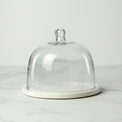 White Marble and Glass Cloche