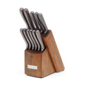 Nero Hammered Titanium 12-Piece Cutlery Block Set