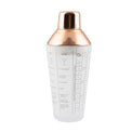 Copper Frosted Glass Recipe Shaker