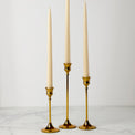 Classica 3-Piece Gold-Plated Candle Holder Set