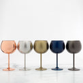 18 oz Brushed Stainless Steel Wine Glasses, Set of 4